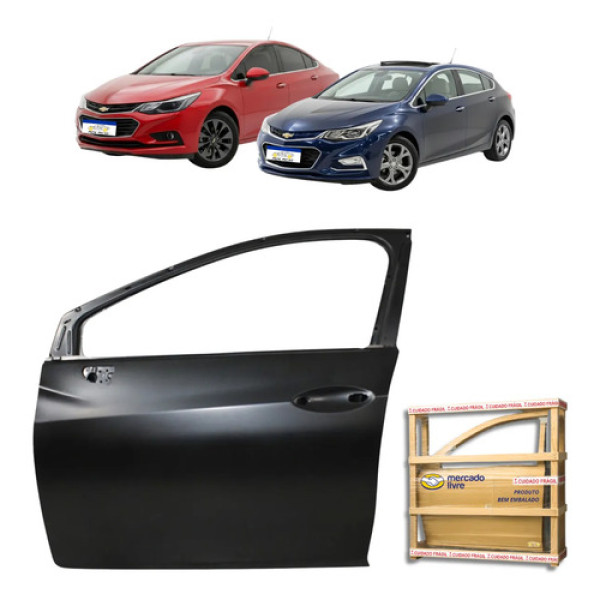 Porta Dianteira Cruze Sedan 2017 18 19 20 A 2023 Nova Le Dianteira Esquerdo Preto
