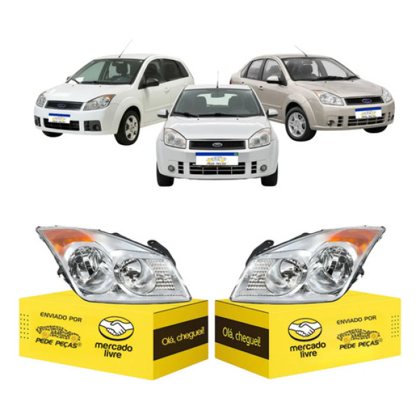 Par Sinaleira Farol Ford Fiesta Hatch Sedan 2008 2009 2010 Ambos Lados