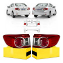 Par Lanterna Traseira Canto Toyota Corolla 2012 A 2014 S/led Ambos Lados Vermelho Cristal