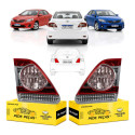 Par Lanterna Tampa Toyota Corolla 2012 2013 2014 Ré Rosa Ambos Lados Vermelho/rosa