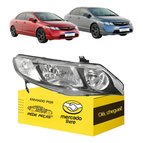Farol Sinaleira Honda New Civic 2007 2008 2009 2010 2011 L.d Direito/passageiro
