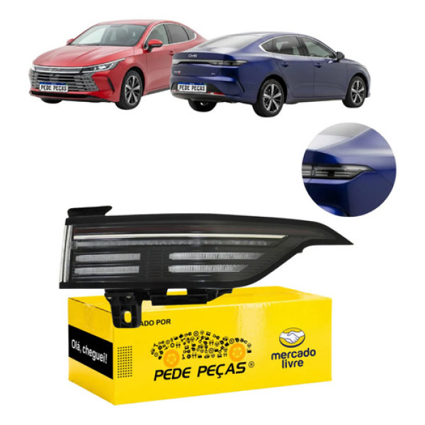 Lanterna Traseira Byd King 2024 25 26 2027 Full Led Nova L.d Direito/passageiro Fumê
