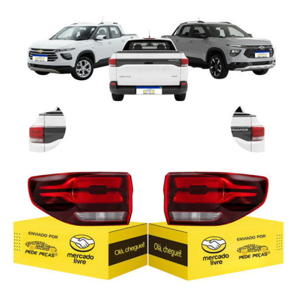 Par Lanterna Sinaleira Gm Montana 2023 A 2026 Lt Ltz Novo Ambos Lados Vermelho