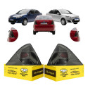 Par Lanterna Ford Fiesta Sedan 2011 2012 13 2014 Fume Novas Ambos Lados Fumê