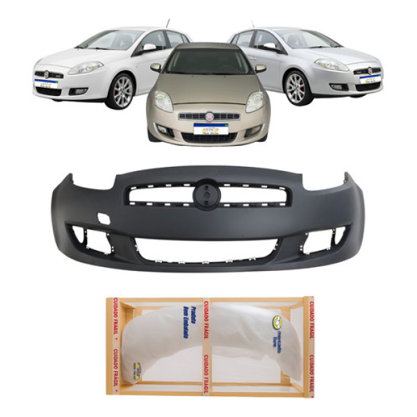 Parachoque Dianteiro Fiat Bravo 2011 A 2014 S/tampa Reboque Preto
