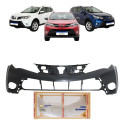 Parachoque Dianteiro Toyota Rav4 2013 14 2015 Superior Preto Liso Para Pintura