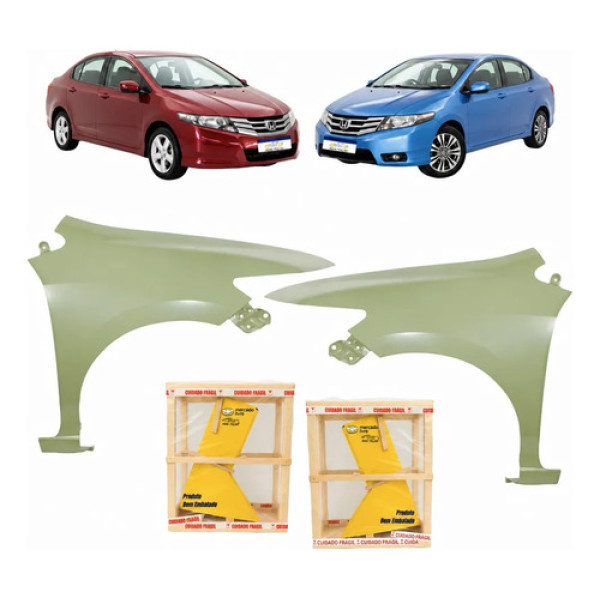 Par Paralama Honda City 2008 2011 A 2014 S/furo