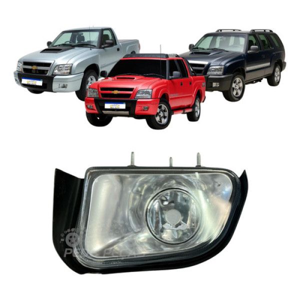 Farol Milha Esquerdo Gm Blazer S10 Pit Bull 2001 A 2008 Novo Cristal