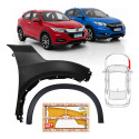 Kit Paralama + Moldura Honda Hrv 2015 2016 2017 A 2021 Ld