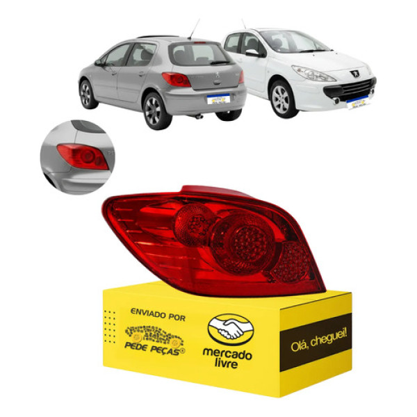 Sinaleira Traseira Peugeot 307 Hatch 2007 08 09 10 A 2012 Le Esquerdo/motorista