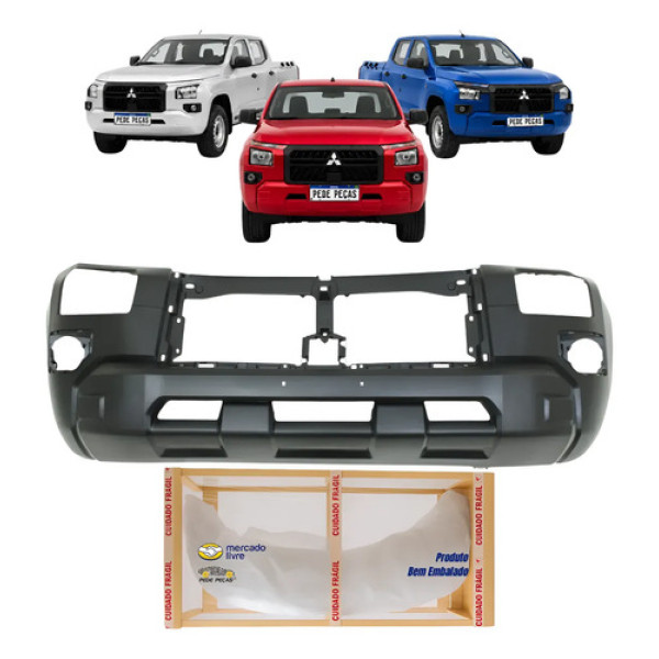 Parachoque Mitsubishi Triton Gl Gls 2026 2027 Dianteiro Preto Para Pintura