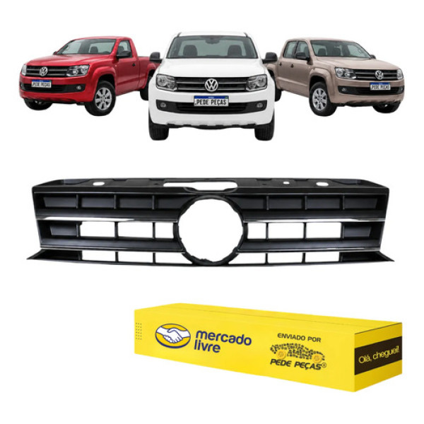 Grade Dianteira Superior Amarok 2010 A 2013 2014 2015 2016 Preto Cromado