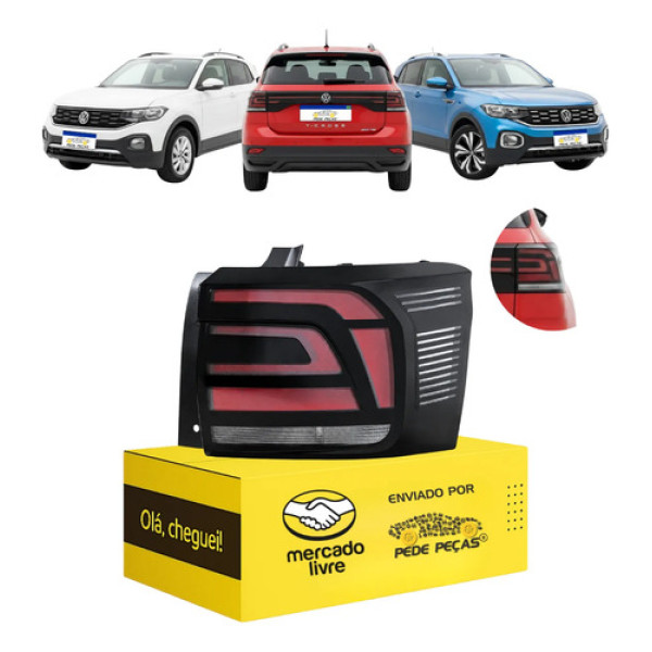 Lanterna Sinaleira Vw T-cross 2019 2020 21 A 2024 C/led L.d Direito/passageiro Fumê