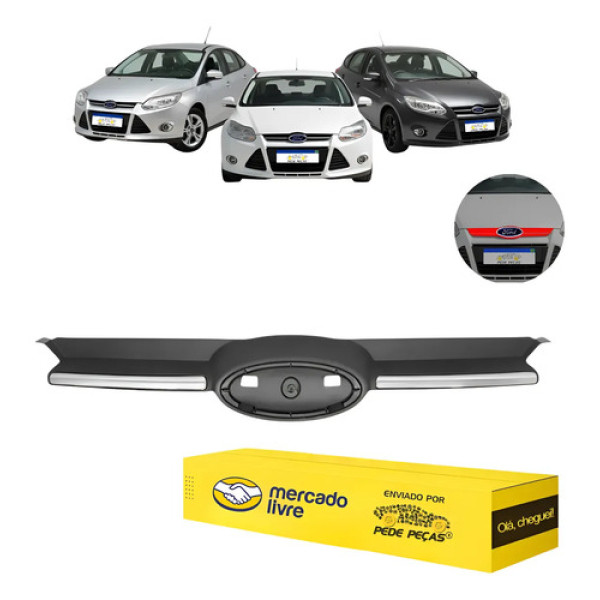 Grade Parachoque Dianteiro Ford Focus 2014 2015 Novo Fosco