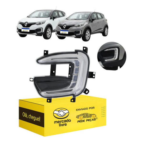 Farol Milha Captur 2017 18 19 20 2021 Led S/auxiliar Novo