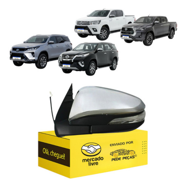 Retrovisor Esquerdo Hilux Sw4 2016 A 20 21 22 23 24 2025