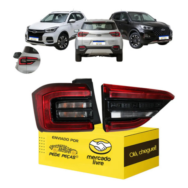 Par Lanterna Chery Tiggo 5x 2023 2024 2025 2026 L.e Esquerdo/motorista Vermelho