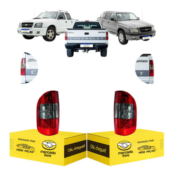 Par Sinaleira Chevrolet S10 2001 2002 2003 A 2008 Fume Claro Ambos Lados