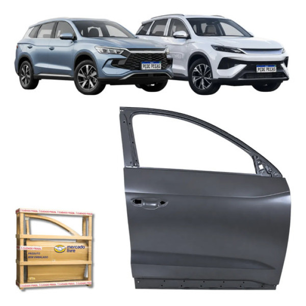 Porta Dianteira Byd Song Pro 2024 2025 2026 2027 Ld Dianteira Direito Cinza Para Pintura