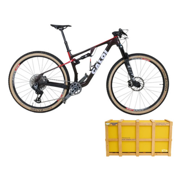 Bicicleta Caloi Elite Carbon Fs Racing 2025 Aro 29 M Vermelho 17  