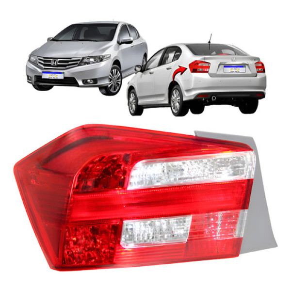 Lanterna Honda City 2013 2014 Traseira Novo Lado Esquerdo Esquerdo Vermelho