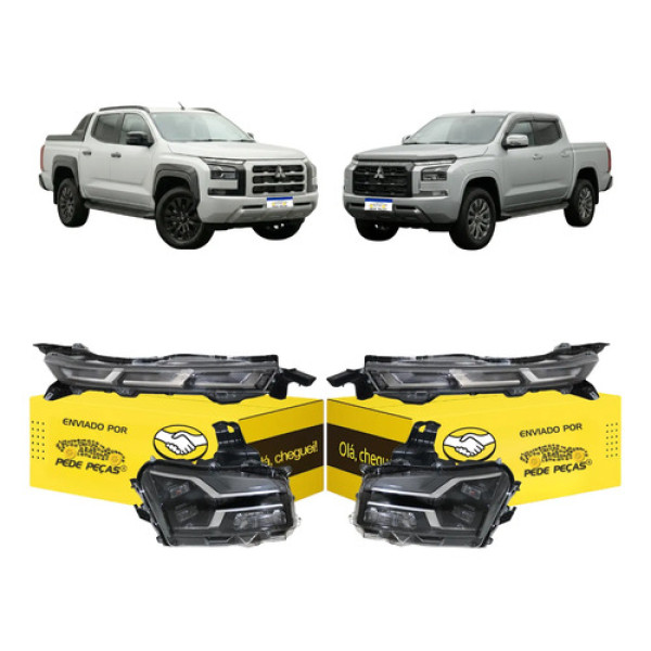 Farol Inferior/superior Mitsubishi Triton 2026 Full Led Par Ambos Lados