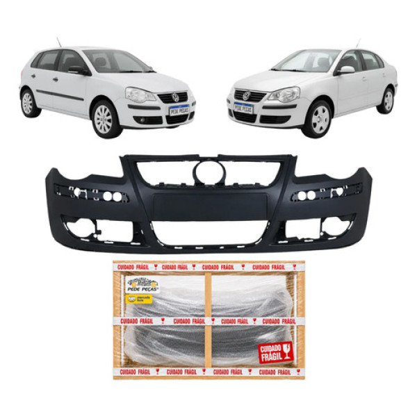 Parachoque Envolvente Volkswagen Polo 07 2008 2009 2010 2011 Preto