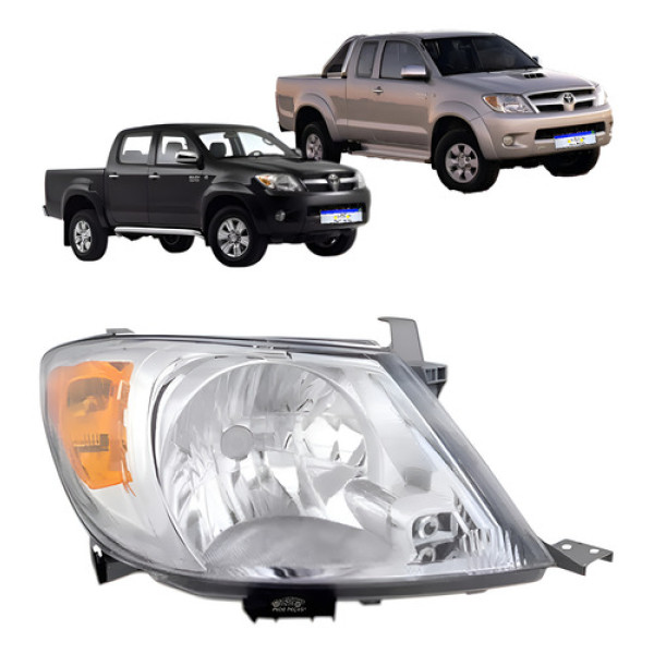 Farol Toyota Hilux Ambar 2006 2007 2008 2009 2010 11 Novo Ld Direito/passageiro
