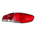 Jogo Lanterna Tampa + Canto Fiat Siena 2008 2009 2010 A 2016 Ambos Lados Vermelho