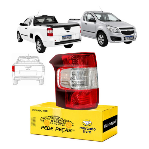 Lanterna Sinaleira Gm Montana Cristal 2011 A 2021 Novo Le Esquerdo/motorista Vermelho