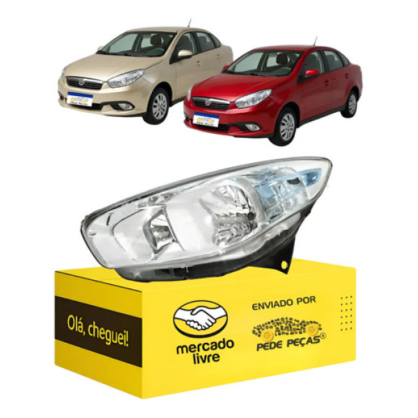 Farol Fiat Grand Siena 2012 2013 2014 A 2021 Foco Duplo Novo