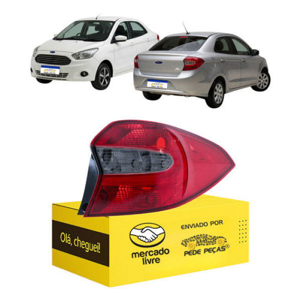 Lanterna Ford Ka Sedan 2015 2016 2017 2018 Fume Direito Direito/passageiro Vermelho/fumê