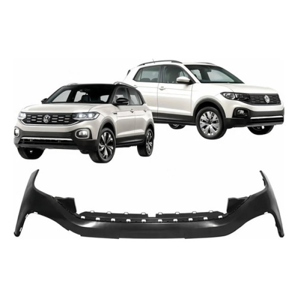 Parachoque T-cross 2019 2020 2021 2022 2023 24 S/furo Sensor Preto