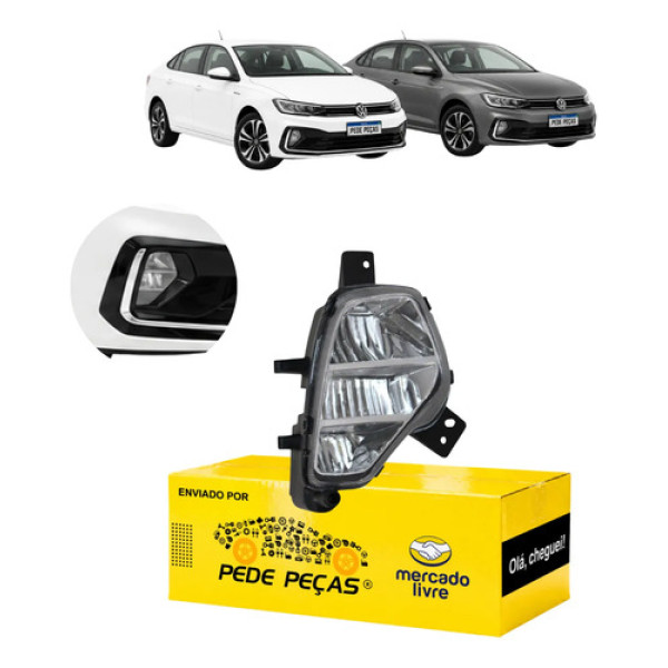 Farol Milha Auxiliar Cibie Vw Virtus 2023 24 25 2026 Ld Cristal