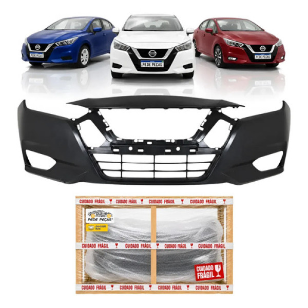 Parachoque Dianteiro Nissan Versa Advance Sense 2020 A 2023 Preto