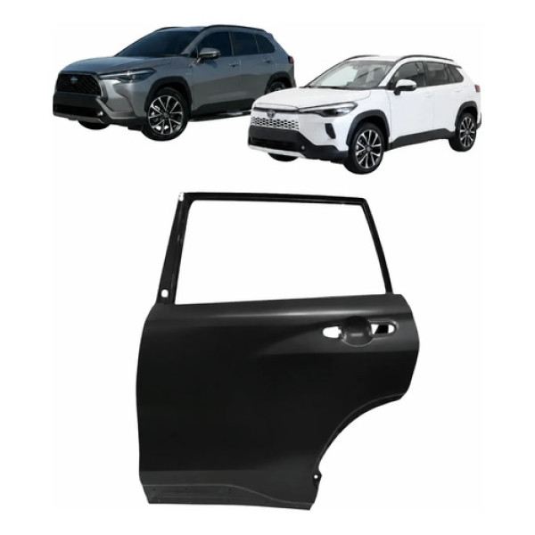 Porta Traseira Esquerda Toyota Corolla Cross 2021 A 2026 Traseira Esquerdo Preto