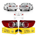 Par Lanterna Traseira Canto Toyota Corolla 2012 A 2014 S/led Ambos Lados Vermelho Cristal
