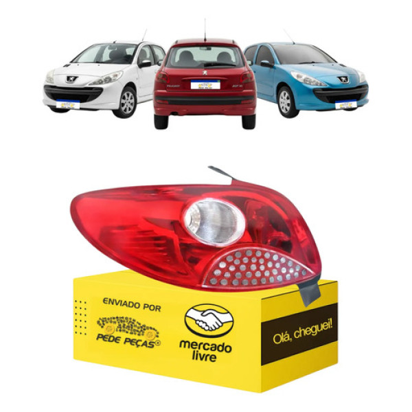 Lanterna Peugeot 207 Hatch 2008 2009 10 11 12 13 14 2015 Le Esquerdo/motorista