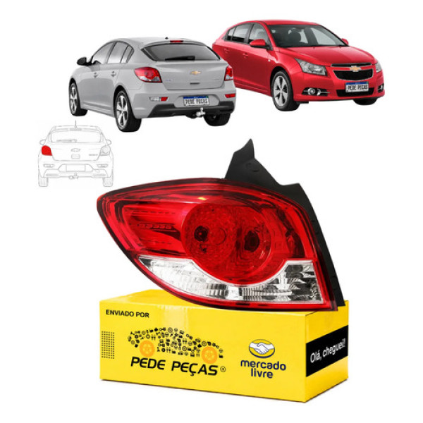 Sinaleira Traseira Cruze Hatch Sport6 Novo 2012 A 2016 Le Esquerdo/motorista Vermelho