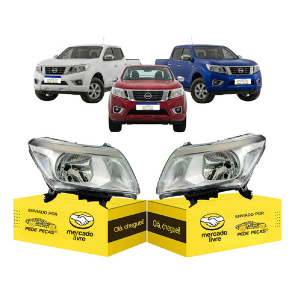 Par Farol Nissan Frontier 2018 2019 2020 2021 Cromado Ambos Lados