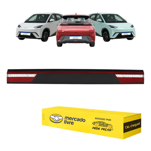 Lanterna Central Traseira Byd Dolphin Mini 2024 25 2026 Nova Ambos Lados Cristal