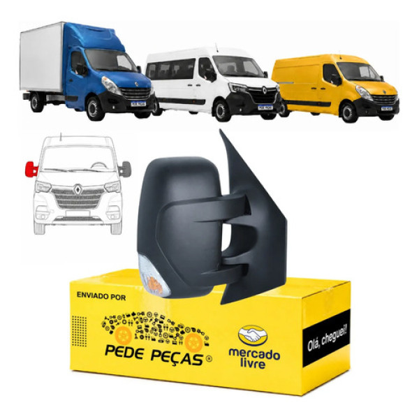 Retrovisor Renault Master 2013 2014 A 2026 Elétrico Novo Ld