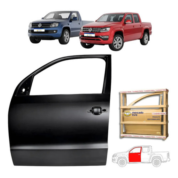 Porta Dianteira Volkswagen Amarok 2010 2012 A 2026 Le Dianteira Esquerdo Preto