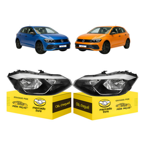 Par Farol Vw Polo Track 2023 2024 2025 2026 Novo Ambos Lados