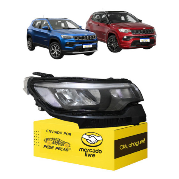 Farol Jeep Compass Direito Full Led 2022 23 24 25 2026 Direito/passageiro