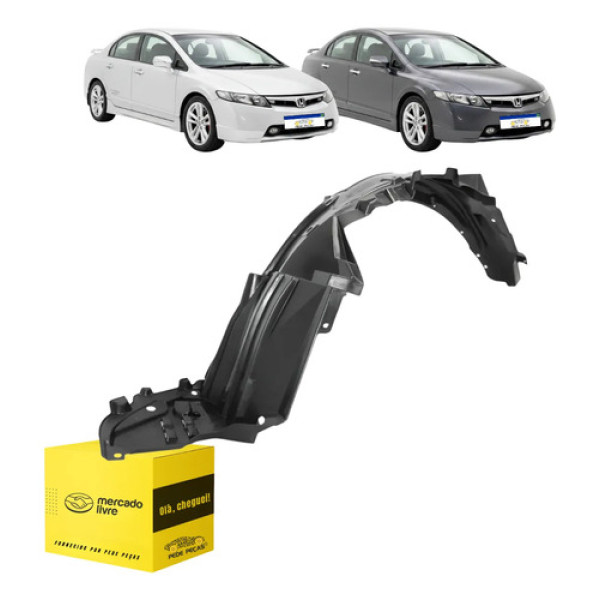 Parabarro Direito Honda New Civic 2007 2008 2009 2010 2011