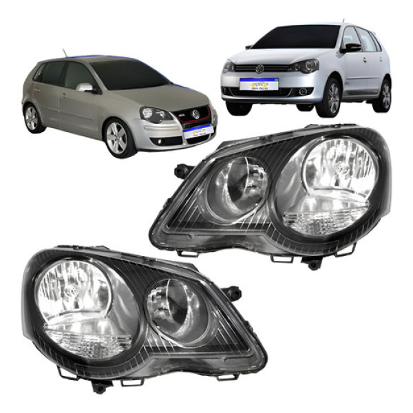 Farol Volkswagen Polo 2007 2008 2009 2010 2011 A 2015 Par Direito