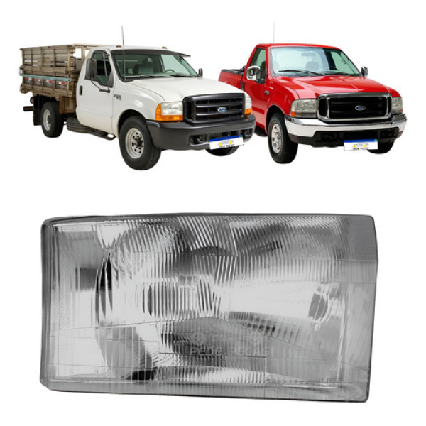 Farol Ford Le F250 F350 1998 A 2006 Foco Simples S/pisca  Esquerdo/motorista