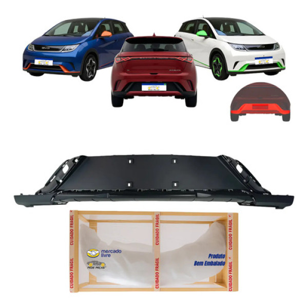 Spoiler Parachoque Traseiro Byd Dolphin 2023 2024 2025 2026 Preto