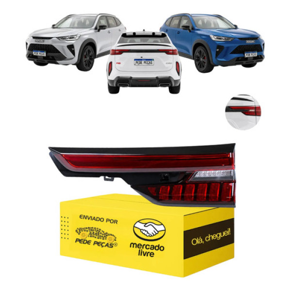 Lanterna Mala Haval H6 Gt 2023 2024 2025 2026 Full Led Ld Direito/passageiro Vermelho
